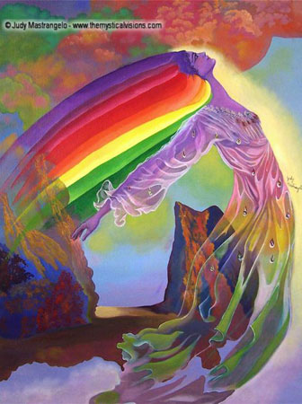 IRIS, GODDESS OF THE RAINBOW - Art by Judy Mastrangelo